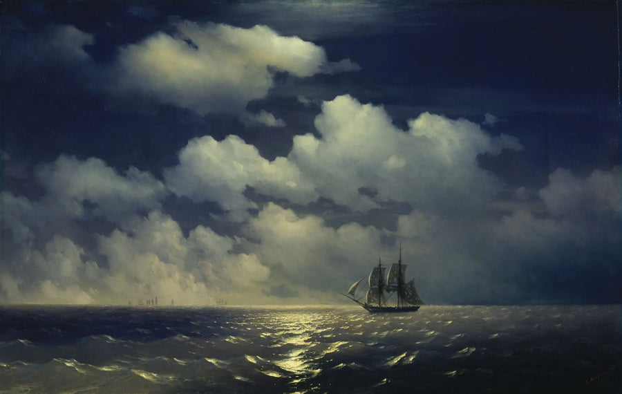 The Brigadier "Mercury" Meets the Russian Squadron After the Victory Over Two Turkish Ships - Ivan Aivazovsky