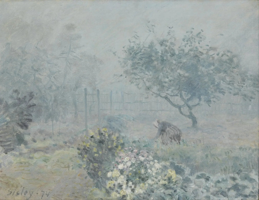 The Fog, Neighbors - Alfred Sisley