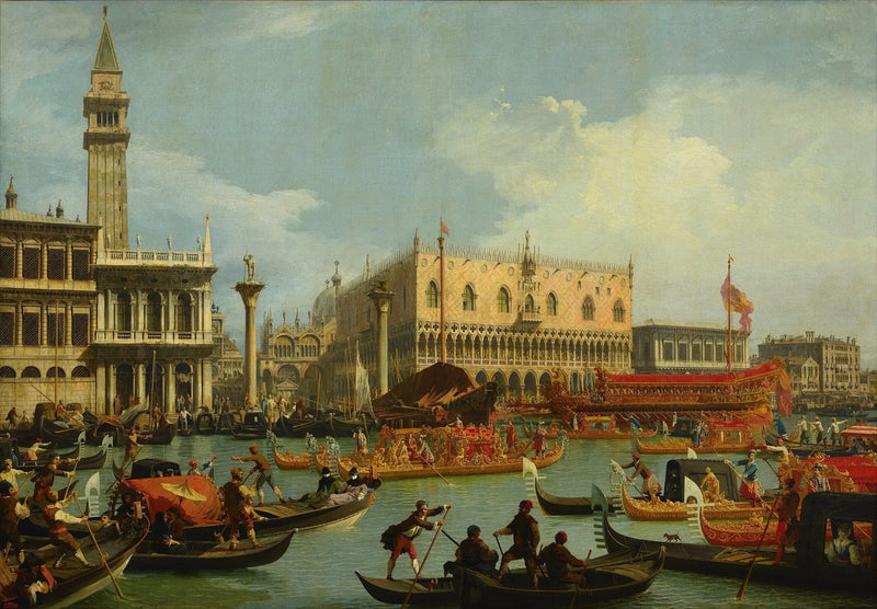 Le Bucentaure retournant au Môle le jour de l'Ascension - Canaletto