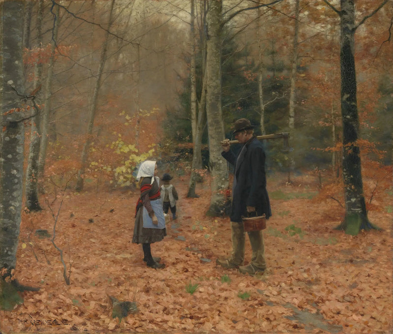 The Woodcutter and His Children - H. A. Brendekilde