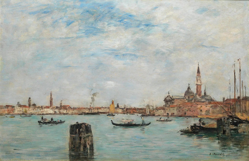 The Giudecca Canal and San Giorgio Maggiore, Venice - Eugène Boudin