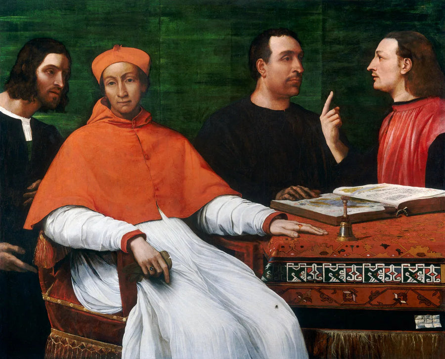 The Cardinal Bandinello Sauli, his secretary and two geographers - Sebastiano del Piombo