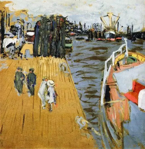 The Cargo à quai, Hamburg - Édouard Vuillard