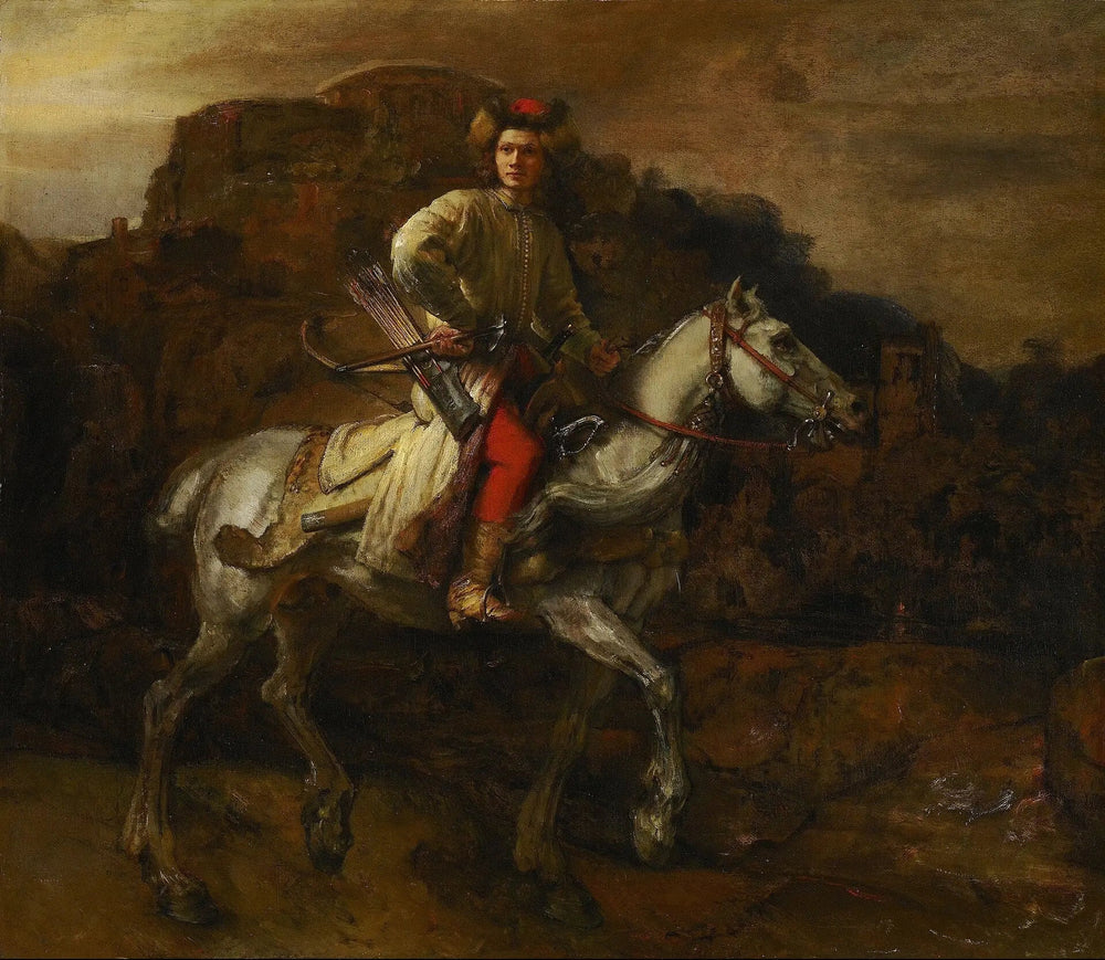 Le Cavalier polonais - Rembrandt image 1 copie de tableau peinte à la main