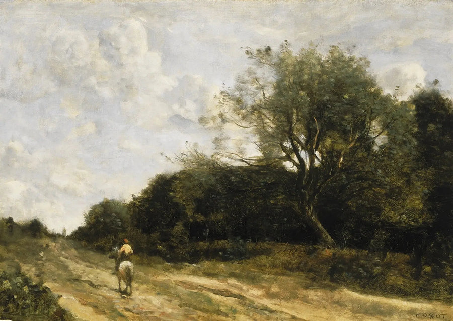 The Rider on the Road - Jean-Baptiste Camille Corot
