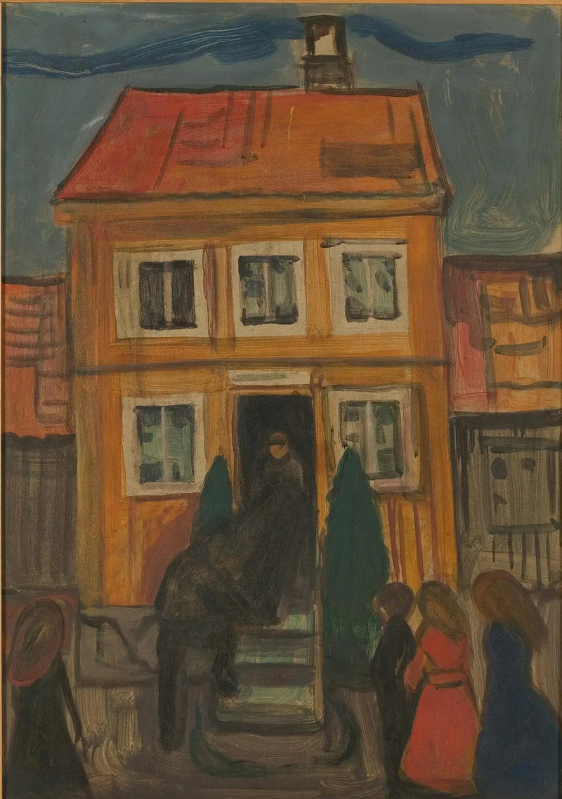 The coffin is taken away - Edvard Munch