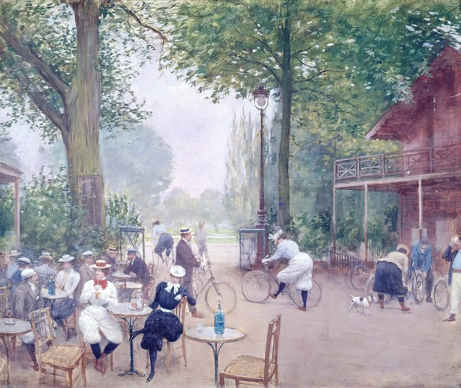 The Chalet of the cycle at Bois de Boulogne - Jean Béraud