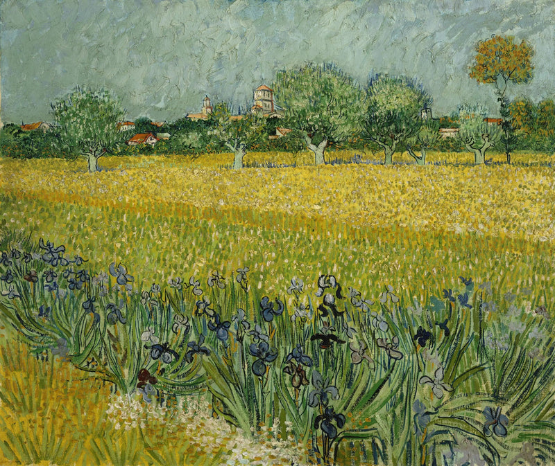 The Wheat Field with Irises - Vincent van Gogh