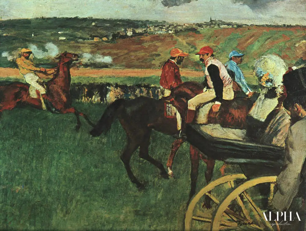 Le Champ de courses - Edgar Degas - Reproductions de tableaux et peintures haut de gamme