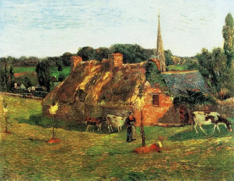 The Fields of Lolichon and the Church of Pont-Aven - Paul Gauguin