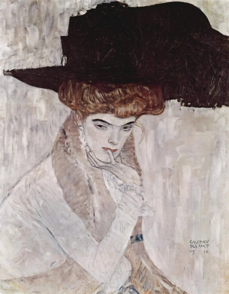 The Black Feather Hat - Gustav Klimt