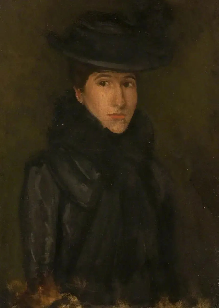 The Black Hat - Mademoiselle Rosalind Birnie Philip; 1900-1902 - James Abbott McNeill Whistler