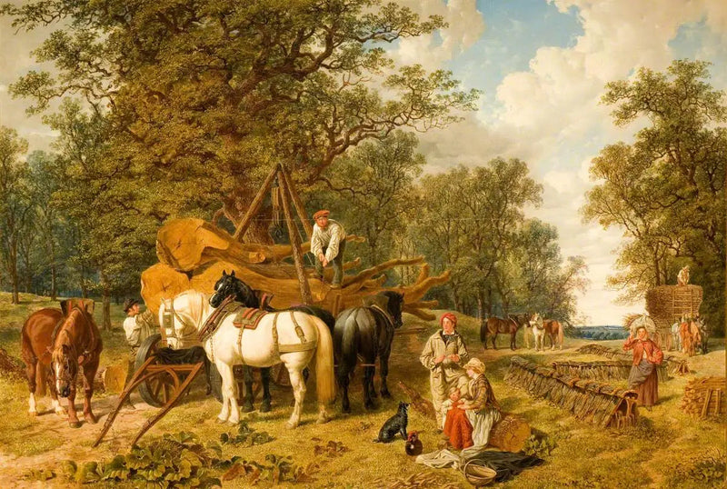 The wood cart - John Frederick Herring, Sr.