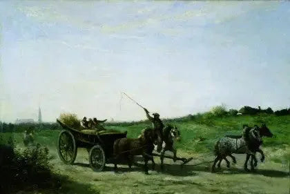 The Arras Cart - Jean-Baptiste Camille Corot