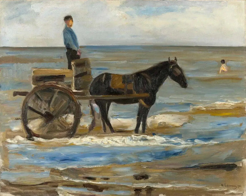 The Lifeguard's Cart - Max Liebermann