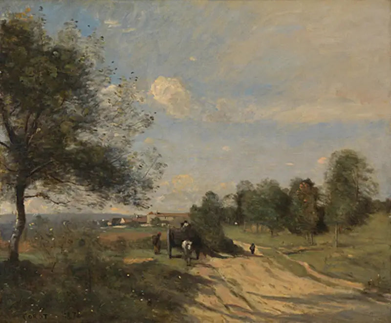 The Cart - Jean-Baptiste Camille Corot