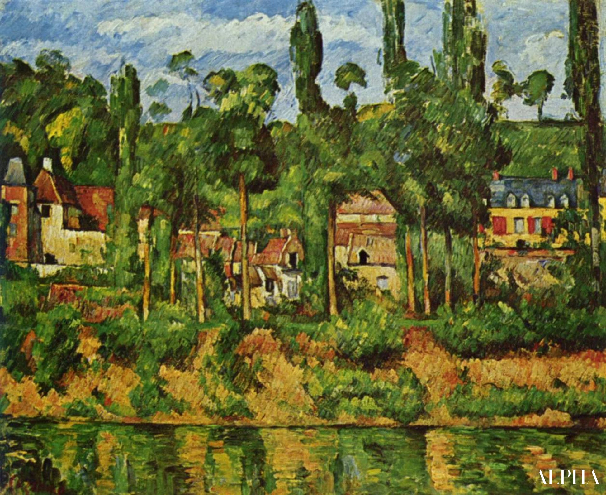 Le Château de Médan - Paul Cézanne - Reproductions de tableaux et peintures haut de gamme