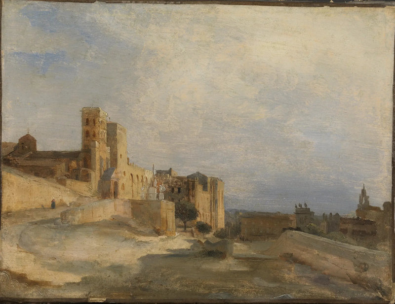 The Papal Palace - Jean-Baptiste Camille Corot
