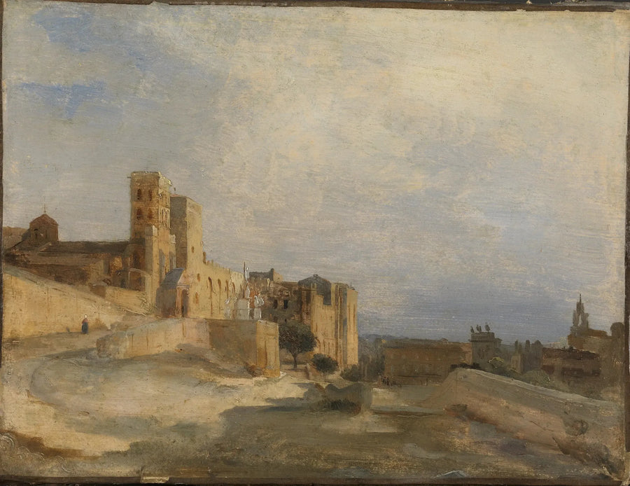 The Papal Palace - Jean-Baptiste Camille Corot