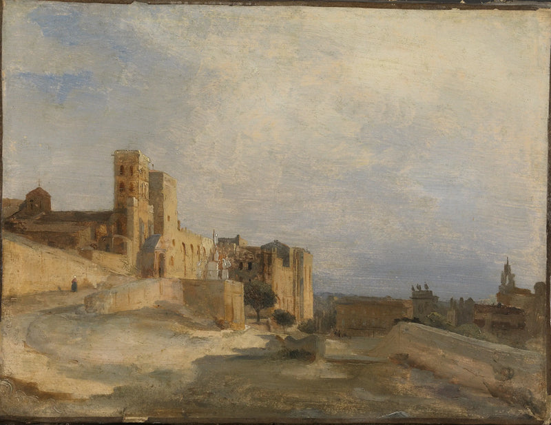 The Papal Palace - Jean-Baptiste Camille Corot