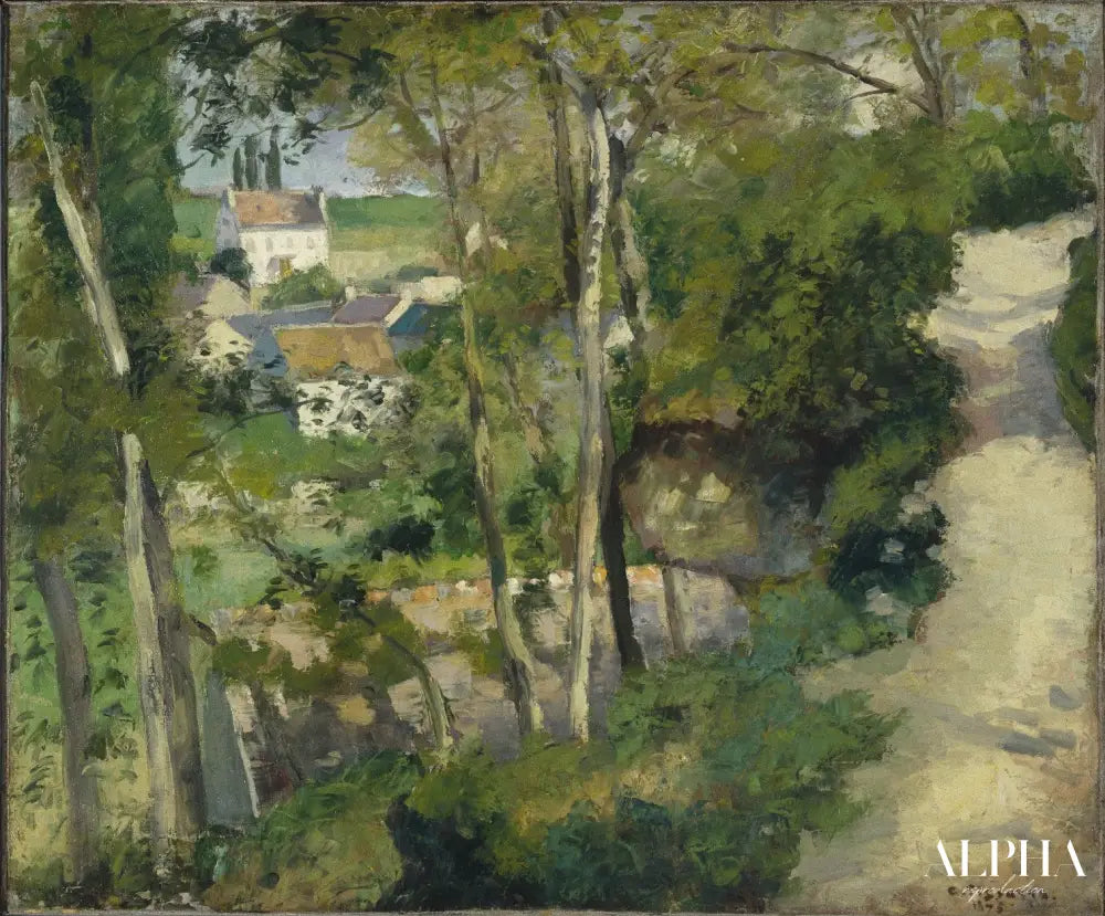 Le chemin de montagne, l'Hermitage, Pontoise - Camille Pissarro - Reproductions de tableaux et peintures haut de gamme