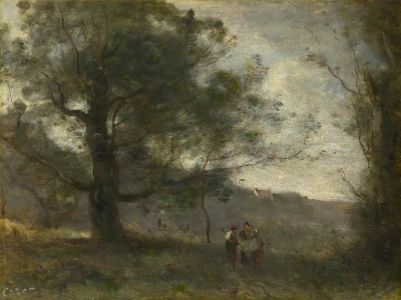 The Oak Tree in the Valley - Jean-Baptiste Camille Corot
