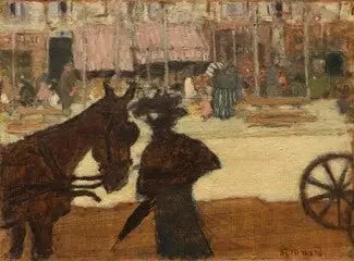 The Horse-Drawn Carriage - Pierre Bonnard