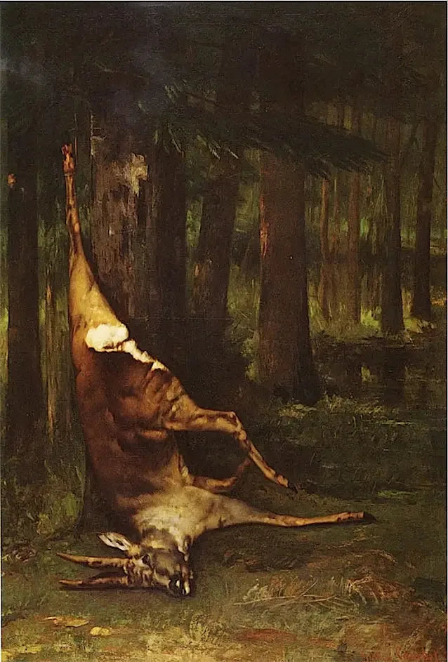 The hanging roe deer - Gustave Courbet