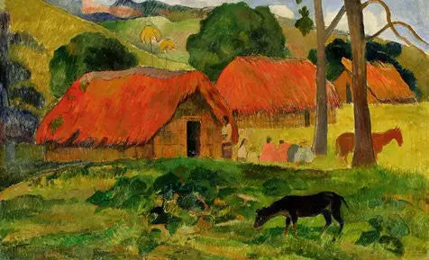 The Dog in Front of the Hut, or The Three Huts - Paul Gauguin