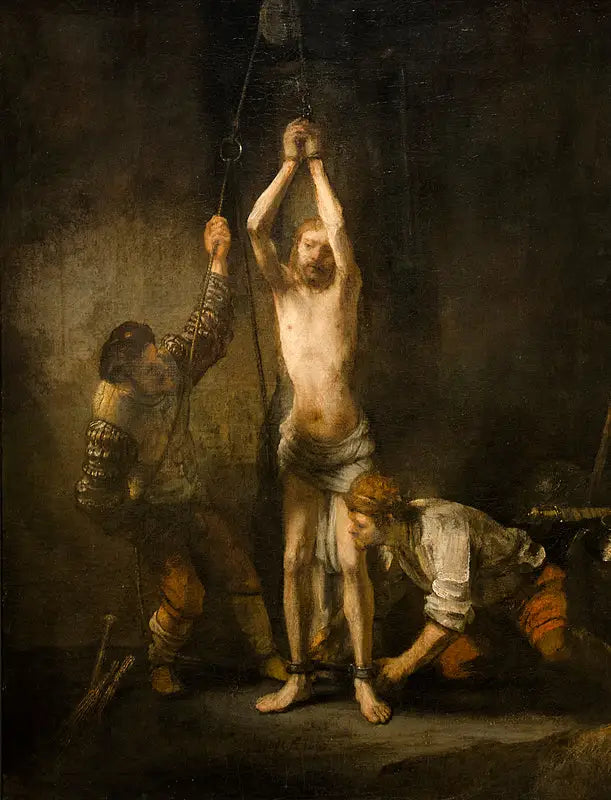Le Christ à la colonne - Rembrandt image 1 reproduction d’œuvre d’art à l’huile