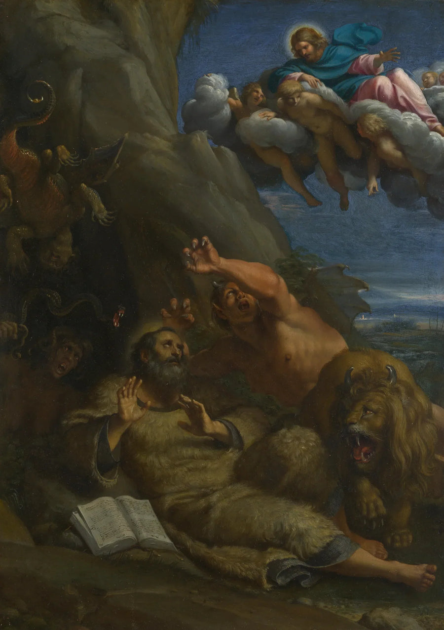 The Christ apparaissant à saint Antoine abbé - Annibale Carracci