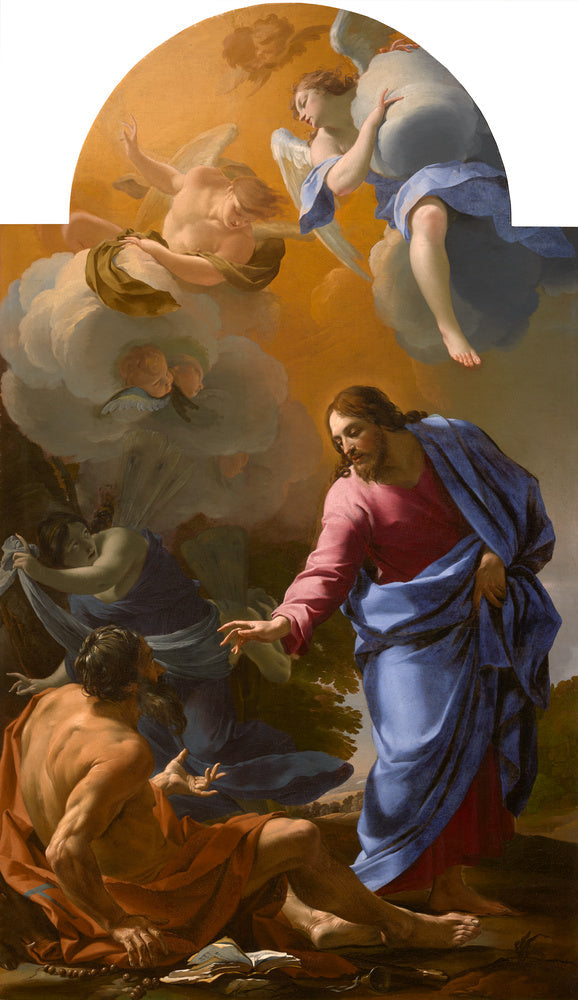 The Christ apparaissant à saint Antoine Abbé - Simon Vouet