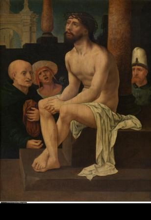 Le Christ assis sur la pierre froide - Jan Gossaert image 1 copie de tableau peinte à la main