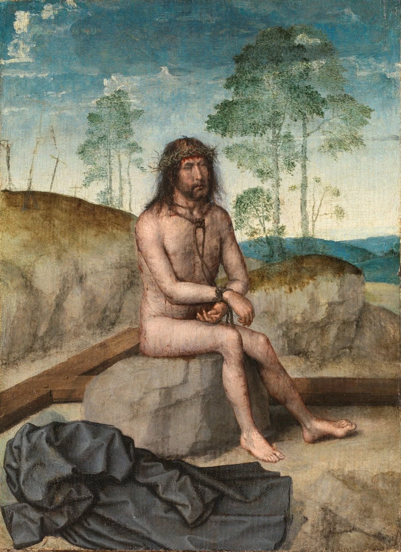 The Christ Sitting on a Cold Stone - Juan de Flandes