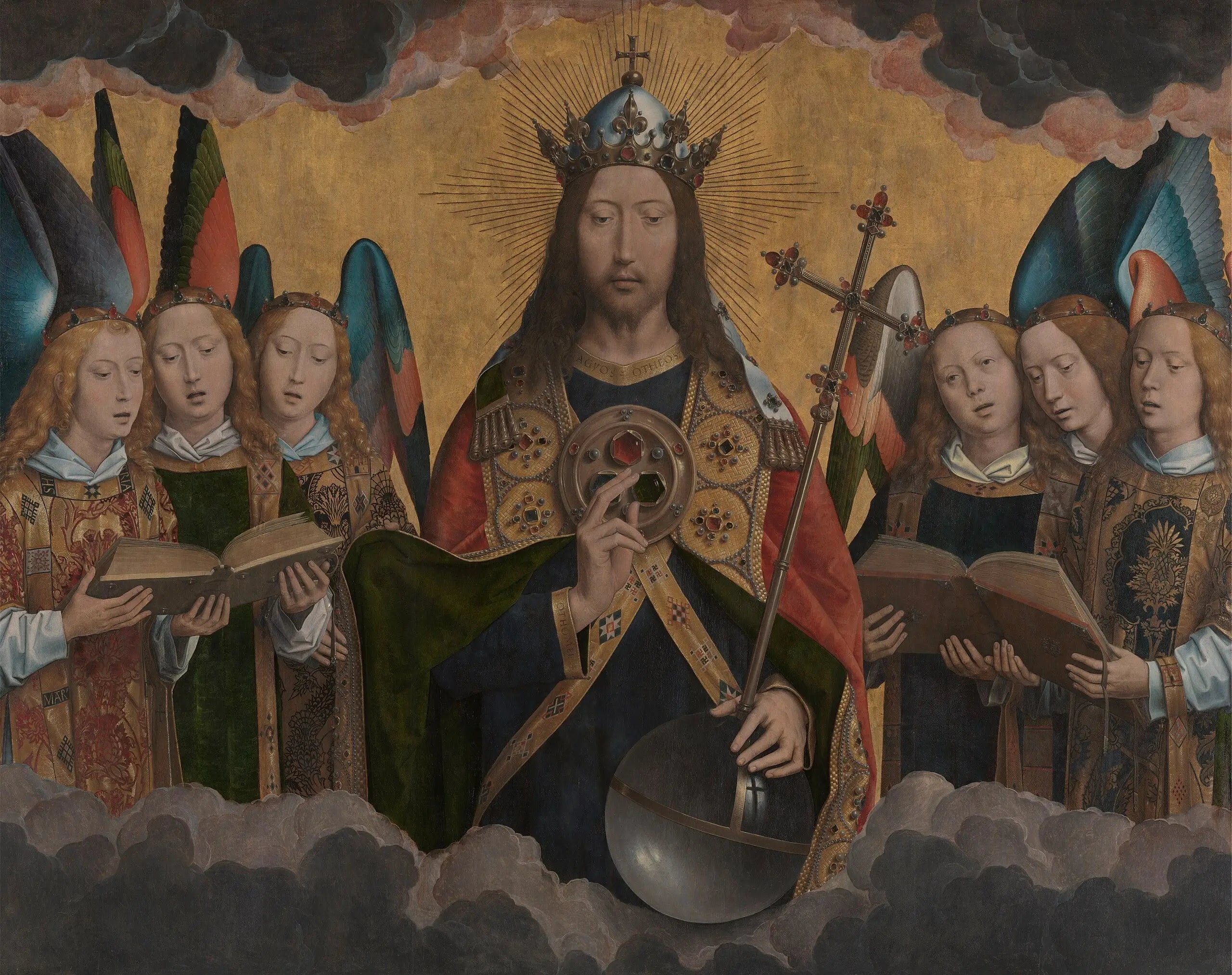 Le Christ avec des anges chantants - Hans Memling - Alpha Reproduction