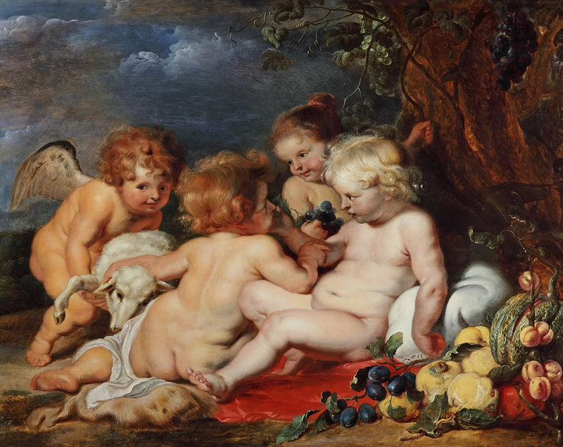 The Christ with the young Saint John and the angels - Peter Paul Rubens