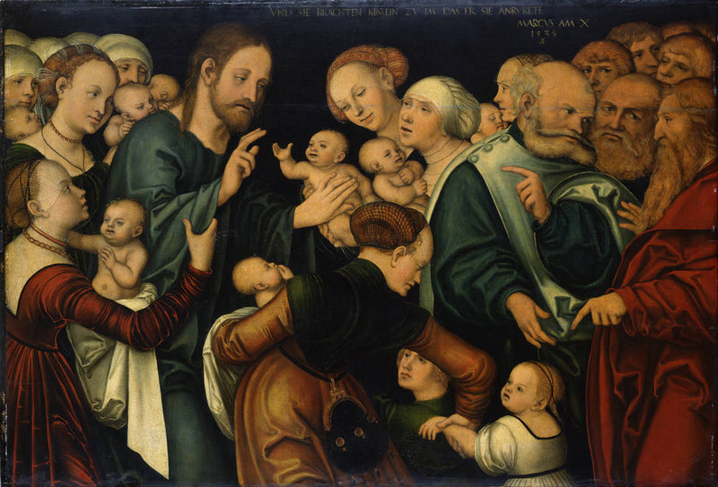 The Christ bénissant les enfants - Lucas Cranach the Elder