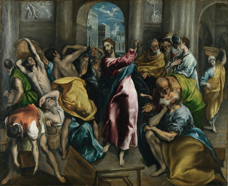 The Christ chassant les marchands du Temple - El Greco