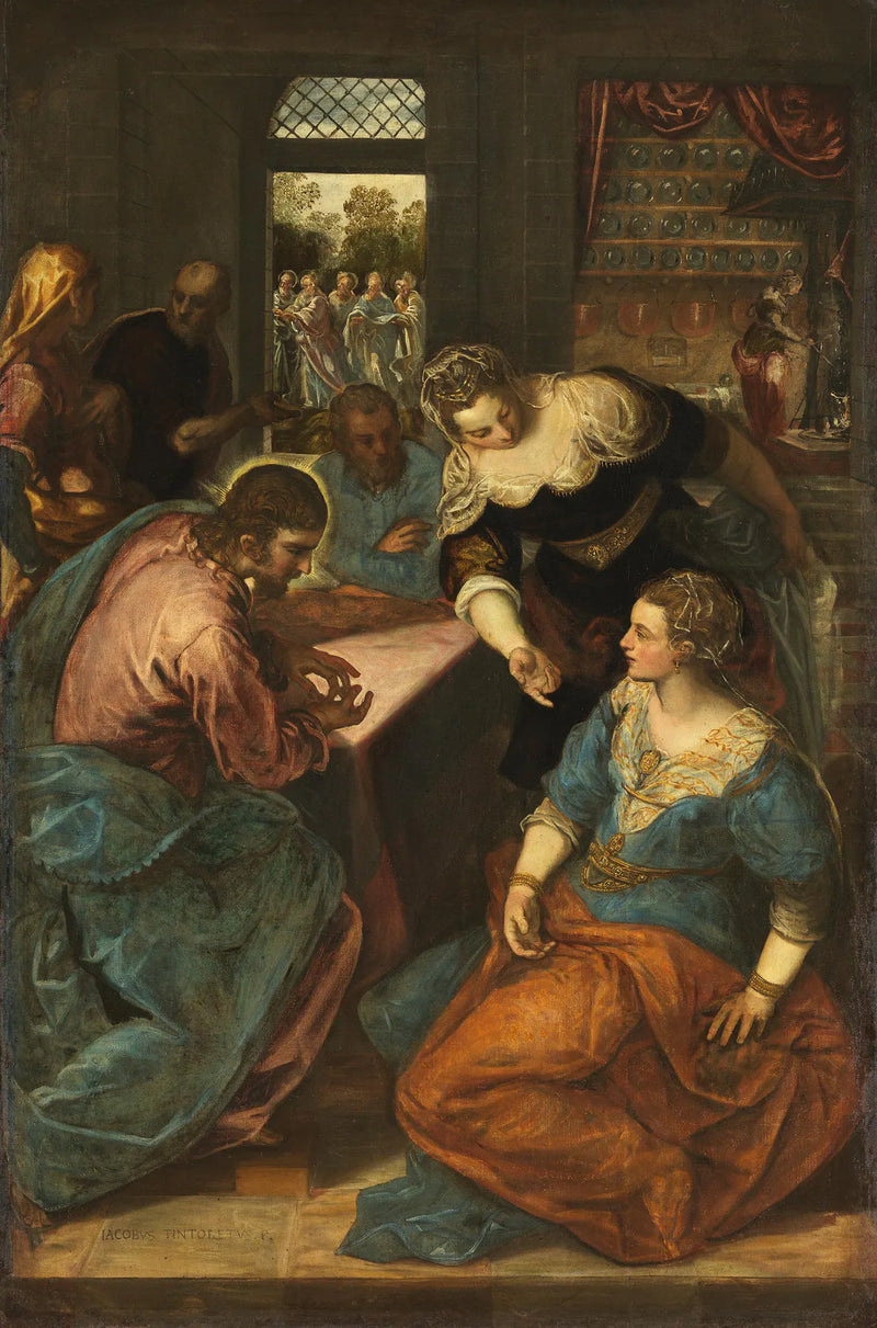 The Christ in the house of Martha and Mary - Jacopo Tintoretto