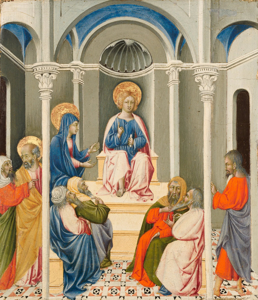 The Christ en conflit dans le temple - Giovanni di Paolo