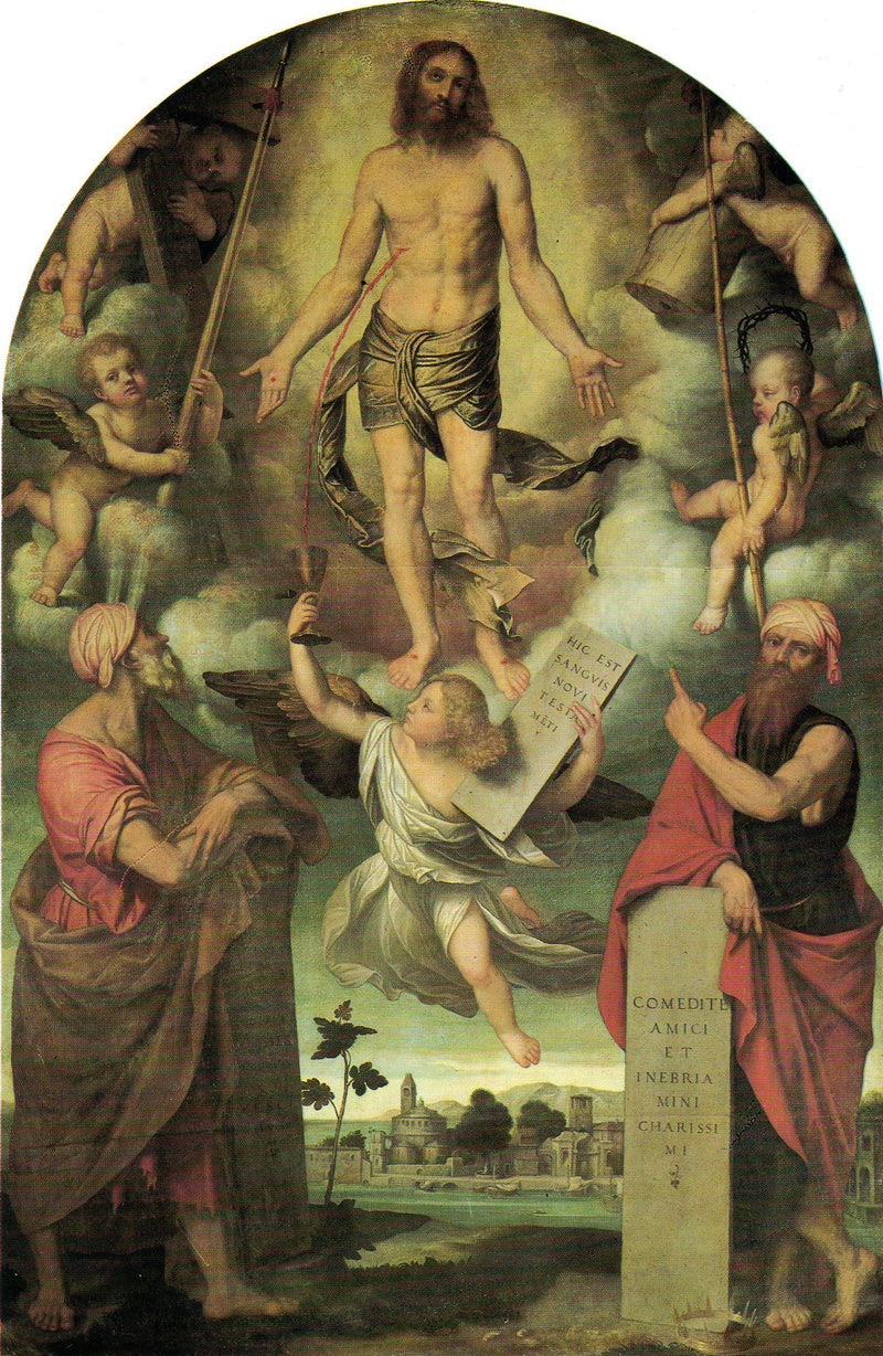 The Christ in Passion with Moses and Solomon - Alessandro Bonvicino