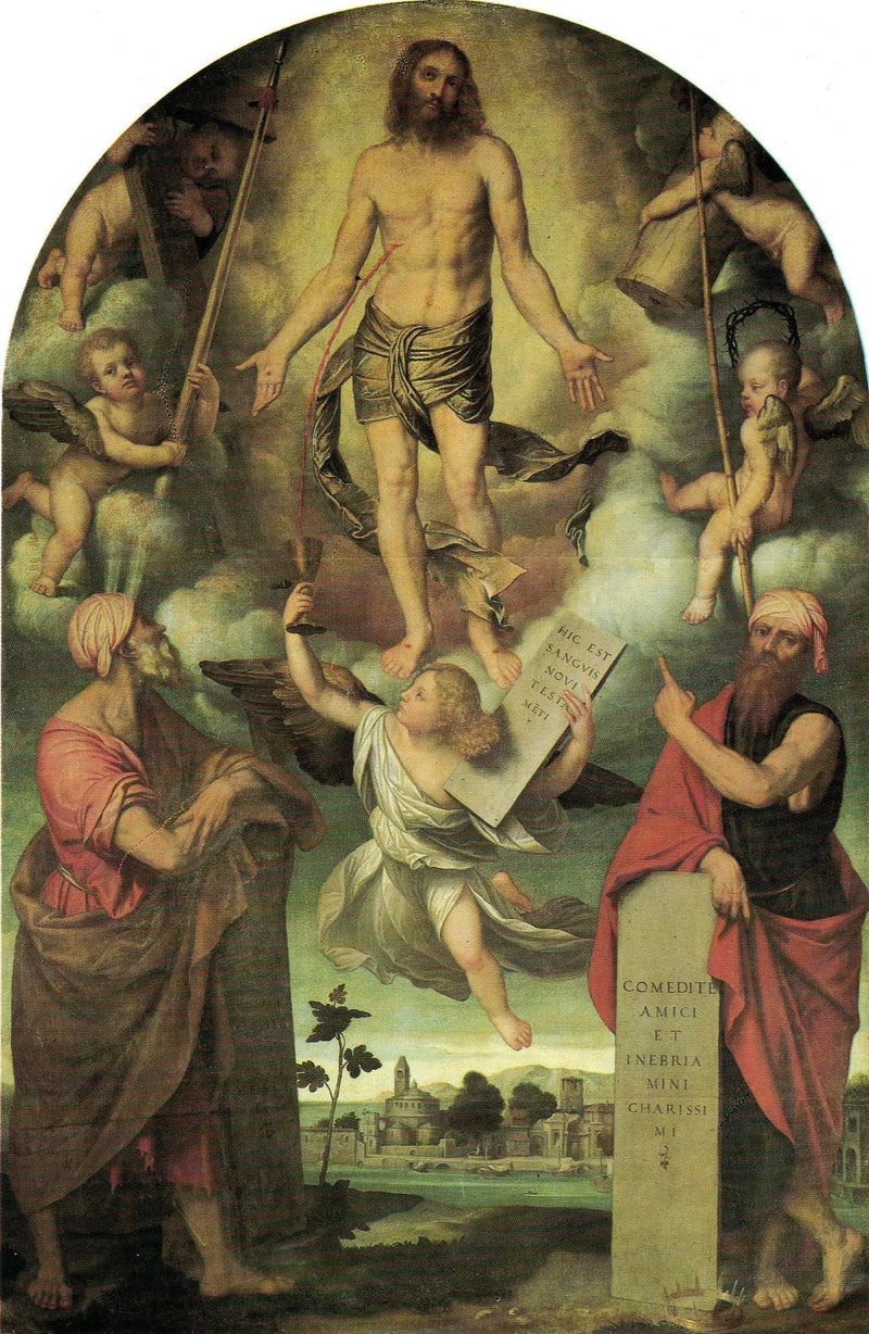 The Christ in Passion with Moses and Solomon - Alessandro Bonvicino