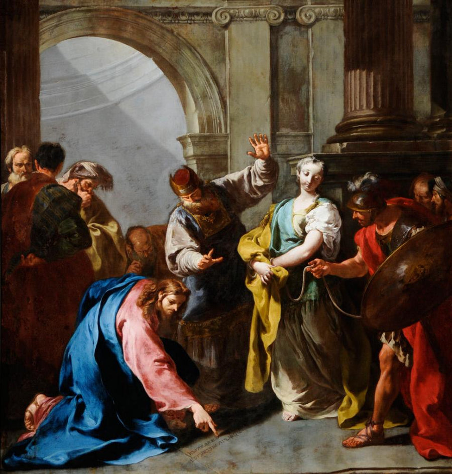 The Christ and the Adulteress - Giovanni Battista Pittoni