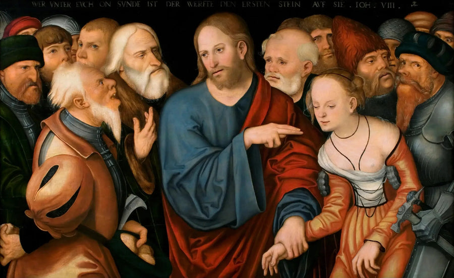 The Christ and the Adulteress - Lucas Cranach the Elder