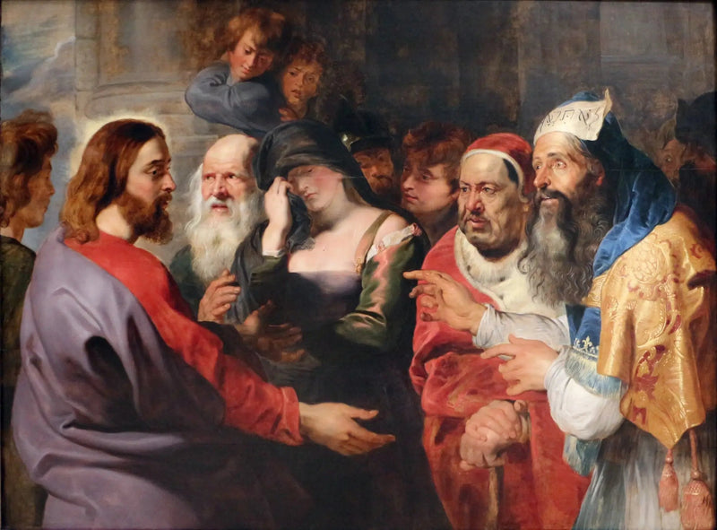 The Christ and the Woman Caught in Adultery - Peter Paul Rubens
