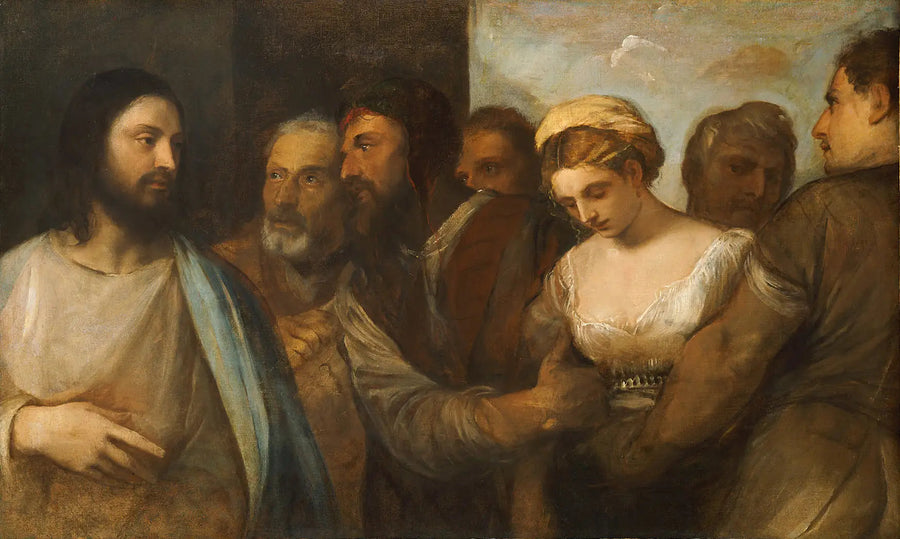 The Christ et la femme adultère - Titian
