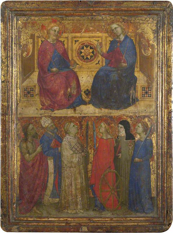The Christ and the Virgin with the saints - Giovanni da Milano