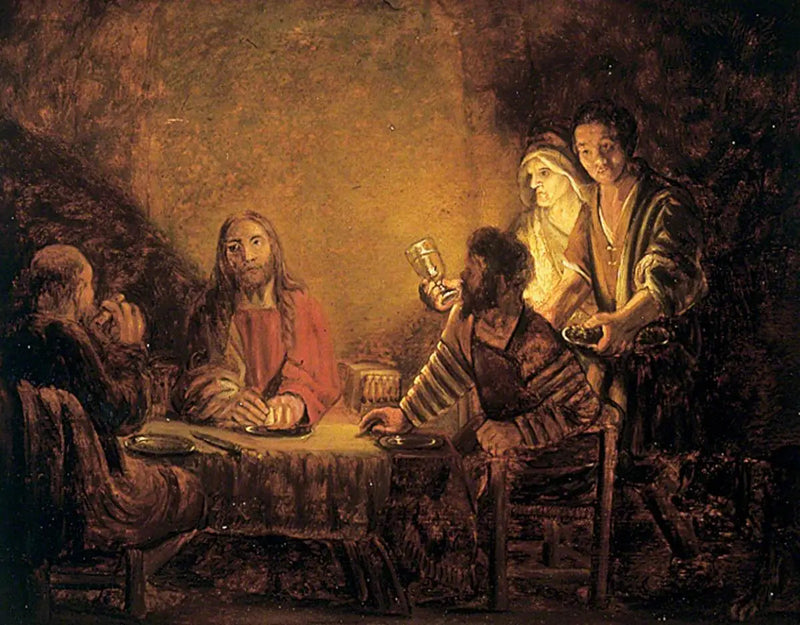 Christ and the Disciples (The Supper at Emmaus) - Rembrandt
