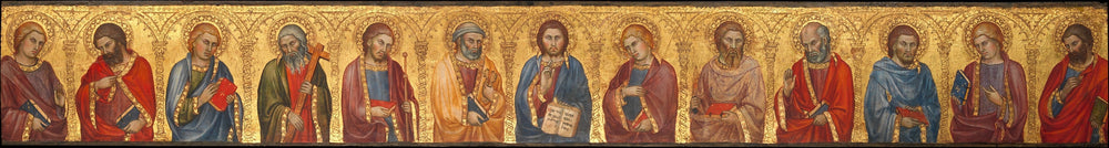 Le Christ et les douze apôtres - Taddeo di Bartolo image 1 reproduction artisanale de tableau