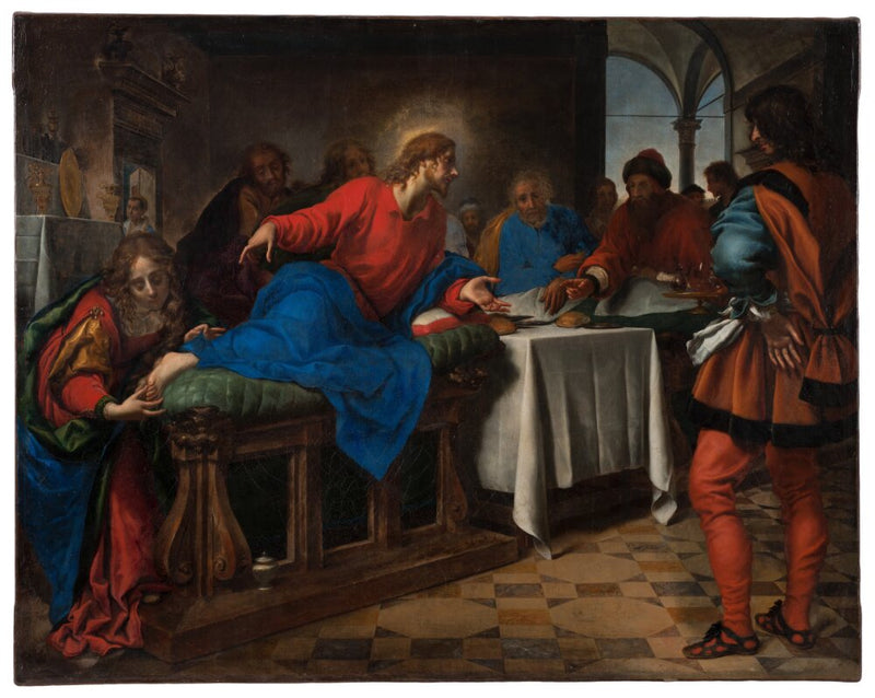 The Christ and Mary Magdalene in the house of Simon - Carlo Dolci